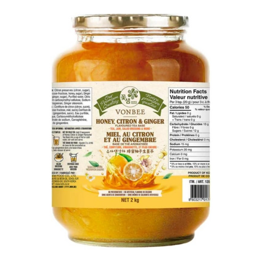 Vonbee Honey Citron & Ginger Tea, 4.4 lb