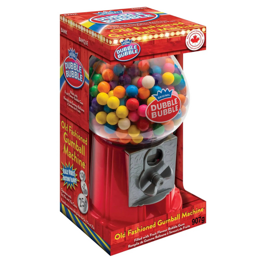 Dubble Bubble Gumball Machine | 907 g Bubble Gum Dispenser | Fruit Flavoured Candy | Kosher & Made in Canada