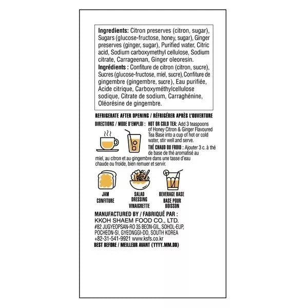 Vonbee Honey Citron & Ginger Tea, 4.4 lb